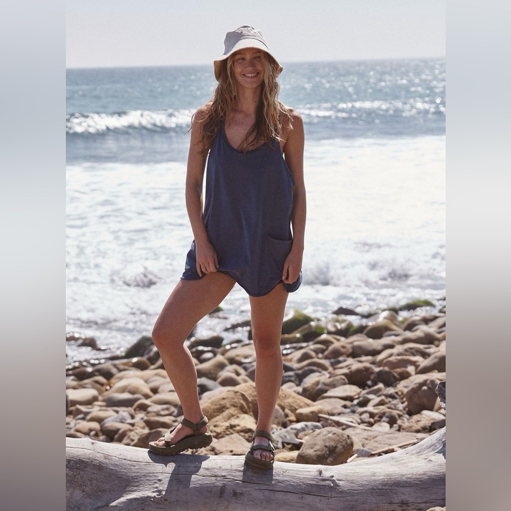 Free People Navy Hot Shot Dress